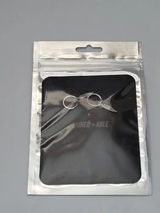 Chained & Able hanging feather earrings in silver - Picture 1 of 7