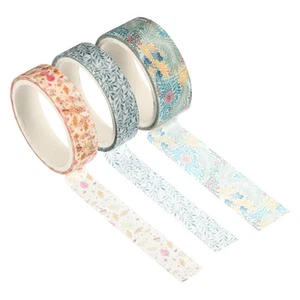 3pcs Washi Tape Set 10mm 15mm 3.0m Decorative Masking Sticker (Flower Leaf) - Picture 1 of 5