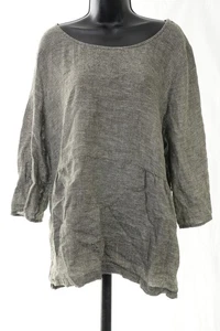 J. Jill pure Jill Linen Tunic Top Oversized Women's Lagenlook Sleeves L - Picture 1 of 12