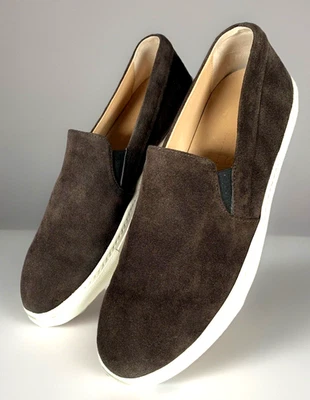 Zapato Deportivo Informal Brunos Para Hombres Marrón Gamuza Sin Cordones, 9-42 NUEVO $150 ITALIA Foto 1 de 4