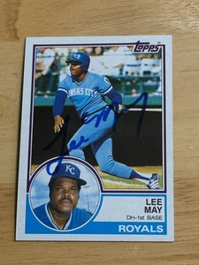 LEE MAY SIGNED AUTOGRAPHED 1983 TOPPS CARD # 377 KANSAS CITY ROYALS - Picture 1 of 3