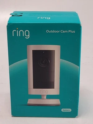 Ring Outdoor Cam Plus Battery Security Camera - White - Image 1 of 4