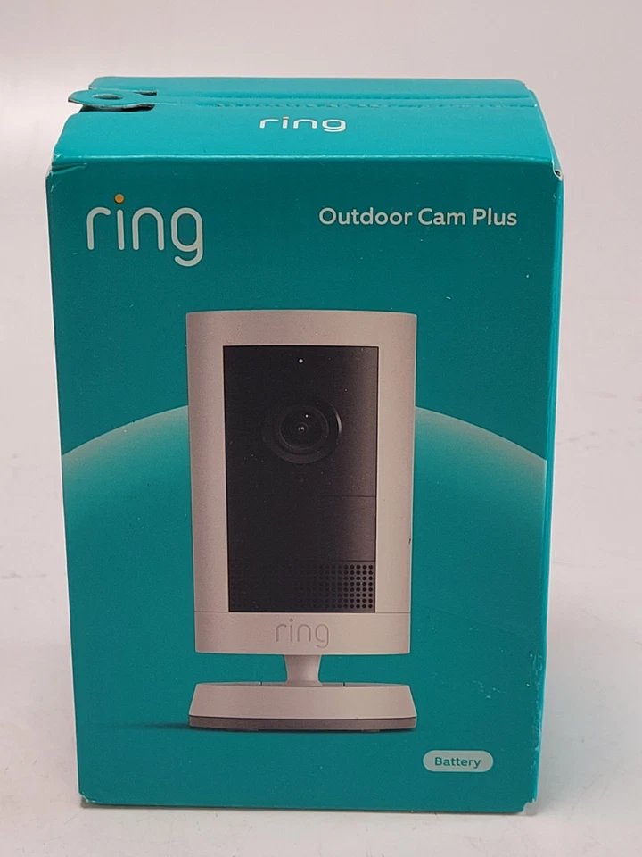 Ring Outdoor Cam Plus Battery Security Camera - White - Image 1 of 4