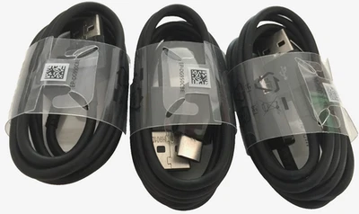 *Lot of 3pcs* Samsung 1M USB to USB-C Charge Sync Cables (Black) EP-DG950CBE - Image 1 of 3