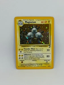 Pokemon Card Magneton 9/130 Base Set 2 HOLO RARE - LP - Picture 1 of 3
