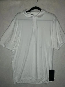 Lululemon Polo Shirt Mens XL White Snap-Front Performance Golf UPF 40+ Quick-Dry - Picture 1 of 16