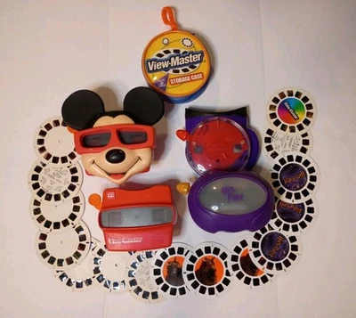 Vtg View Master Lot, Mickey 3D, Harry Potter Etc. Storage Case, 15 Reels - Image 1 of 4