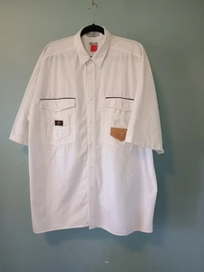 De colección Años 80 Sacco Color Works Manga Corta Abotonada Para Hombre L Beige Blanco - Imagen 1 de 14