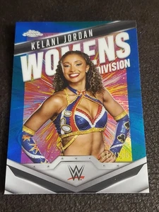 2025 Topps Chrome WWE - Women's Division Kelani Jordan Blue Refractor /150 - Picture 1 of 2