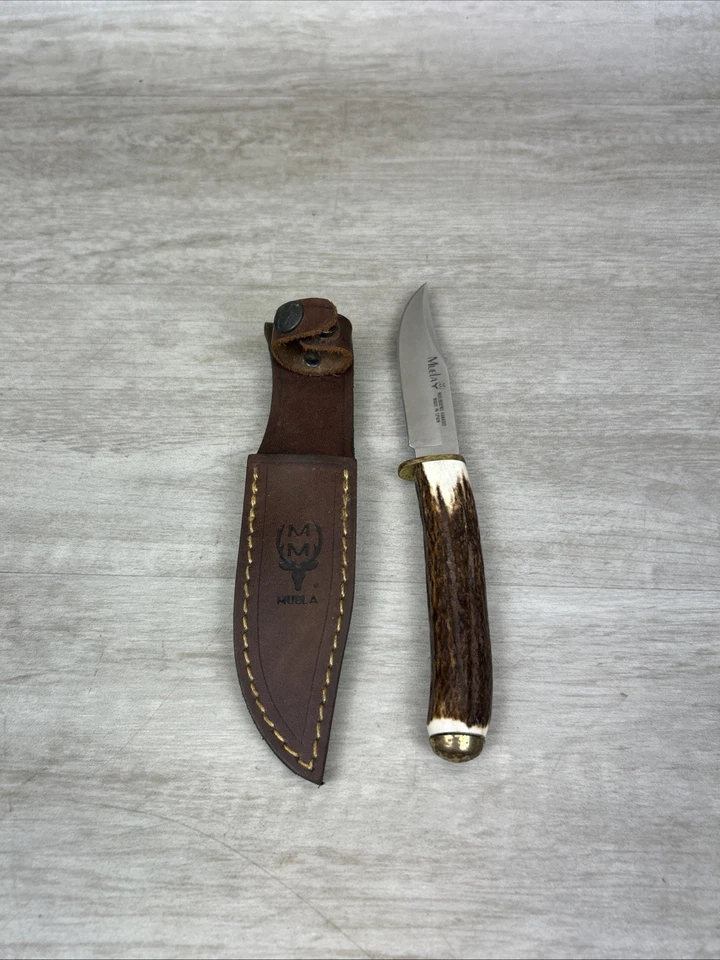 Cuchillo de caza Muela Spain 90076 Fury hoja fija mango ciervo con funda de cuero Foto 1 de 4