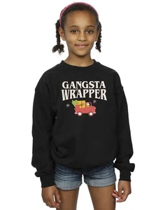 Christmas Girls Gangsta Wrapper Sweatshirt - Picture 1 of 10