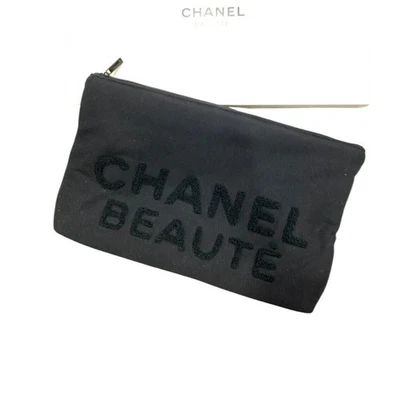 Chanel Extra LARGE Cosmetic Pouch Beauty Travel Bag Makeup Case - Image 1 of 4