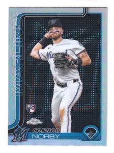 2025 Topps Chrome LIGHTBOARD #199 CONNOR NORBY RC Rookie Miami Marlins SSP - Picture 1 of 2