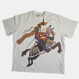 Burberry EKD Print Cotton Oversized T-Shirt L Equestrian Knight Luxury NWT - Picture 1 of 12