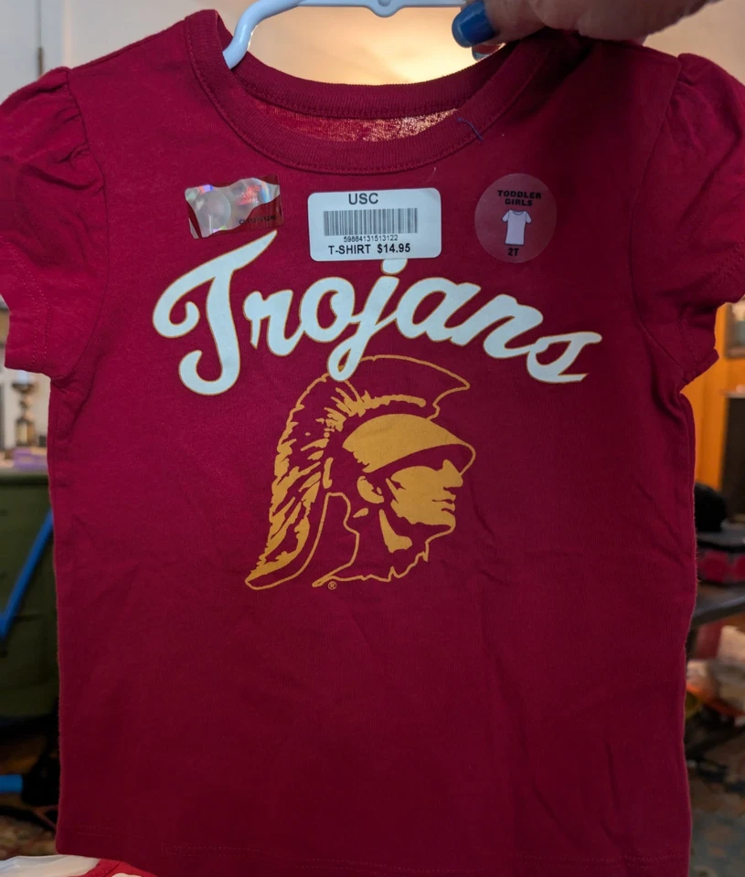 Camiseta de fútbol americano universitario USC Trojans niñas niño infantil 2T Foto 1 de 1
