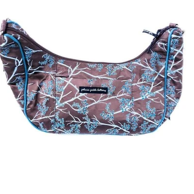 Bolsa de fraldas Petúnia Pickle Bottom City azul marrom com trocador - Imagem 1 de 4