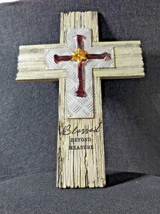 Großes Kreuz Christ Jesus Kruzifix Gesegnet Über alle Maßen Wanddeko 11 Zoll - Bild 1 von 4