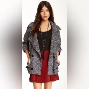 FREE PEOPLE oversized lässige Boucle Strick Moto JACKE small - Bild 1 von 7