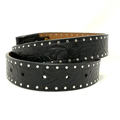 Cinturón Ariat Western para mujer de cuero con tachuelas negro talla 28 (sin hebilla) nuevo en caja Foto 1 de 4