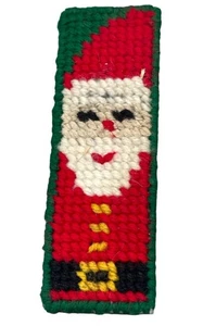 segnalibro babbo natale babbo natale rosso verde fatto a mano 5,25x1,75" LEGGI - Foto 1 di 4