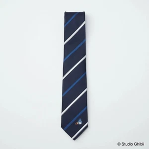 Ghibli My Neighbor Totoro Tie Navy Stripe Silk Formal Necktie Japan Official New - Picture 1 of 4