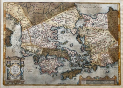 1579 (1612) Antique Map: Greece & Western Turkey & Islands by Abraham Ortelius - Image 1 of 4