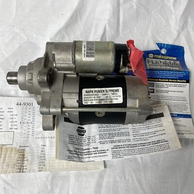 NAPA Power Supreme Remanufactured Starter Motor 44-9301 - 12v - Meets OEM Specs - Image 1 of 4