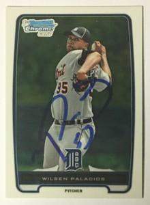 2012 Bowman Chrome Card #BCP163 Wilsen Palacios Detroit Tigers Autographed