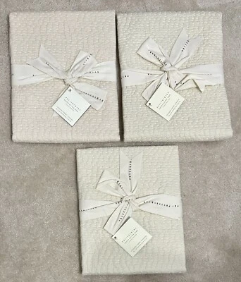 "Faleza de lino estándar acolchada Pottery Barn Kantha - 26"" x 20"" - Juego de 3" Foto 1 de 4