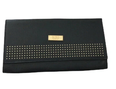 Bolso sin asas Bcbg para mujer azul dorado tachonado sobre magnético informal trabajo negocios  Foto 1 de 4