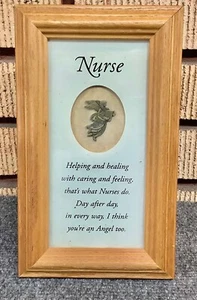 Nurse Appreciation Small decorative frame Saying Print ANGEL plaque Cute gift KZ - Bild 1 von 6