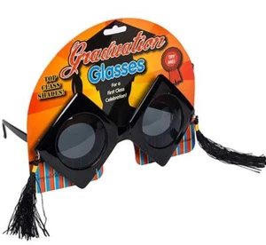 Gafas de sol Graduation - tonos de primera clase - gorra negra gafas frías con borlas - Imagen 1 de 4