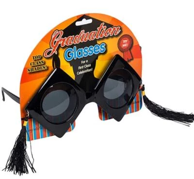 Óculos de Sol para Formatura - Tons Top Class - Óculos de Sol Preto com Borlas - Imagem 1 de 4