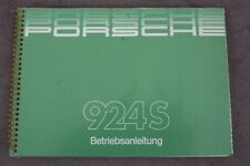 Porsche 924 S Betriebsanleitung "Juli 1985"  Bedienungsanleitung - Handbuch