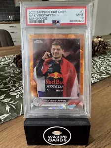 2022 Topps Chrome Sapphire F1 Max Verstappen SSP Orange /25 PSA 9 - Picture 1 of 1