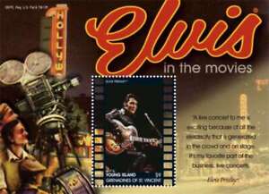 St Vincent - 2012 Elvis Presley Stamp Souvenir Sheet SGY1205