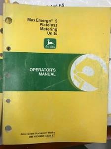 John Deere Operators Manual MaxEmerge 2 Plateless Metering Unit #OMH136460  - Picture 1 of 1