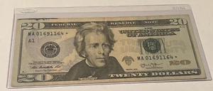 US Fancy Star Error Note Serial Twenty Dollar Replacement Duplicate Ink Fed $20 - Picture 1 of 2
