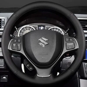 Cubierta personalizada para volante de coche cuero genuino para Suzuki Baleno Alivio 2015-19 - Imagen 1 de 6