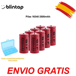 Pila 16340 Roja 2500mAh Li-ion 3.7V - Reemplazo CR123A RCR123A - ENVÍO GRATIS - Bild 1 von 3