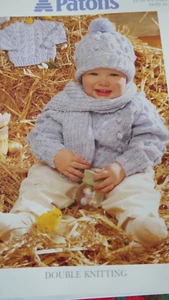 Patons Pattern For Cosy Sweater, Hat & Scarf In D.K- Sizes 16-22in Chest - Picture 1 of 1