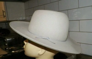 WOMAN'S MONROWE GRAYISH BEIGE WOOL WESTERN COWBOY HAT SIZE S WITH BOX - Bild 1 von 11