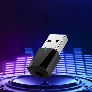 Mini odbiornik audio Bluetooth Podwójne wyjście AUX USB Stereo Samochodowy zestaw głośnomówiący Połączenie - Zdjęcie 1 z 12