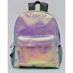 BRAND NEW Large Holographic Backpack Rucksack School Bag Travel Bag Girls - Picture 1 of 4