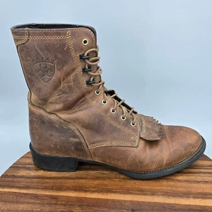 Ariat Heritage Kilter stivali lacci uomo 12 D pelle marrone stringati western - Foto 1 di 9