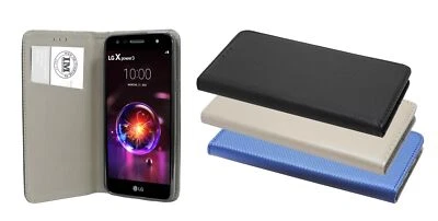 COFI1453® LG X POWER 3 Tasche Hülle Schutzhülle PU-Leder Schutz "Smart" Zubehör 3 FARBEN