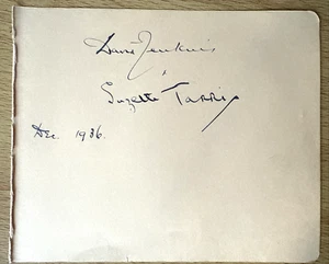 SUZETTE TARRI - DAVE JENKINS - COMEDY DUO - AUTOGRAPHS - 1936 - Picture 1 of 1