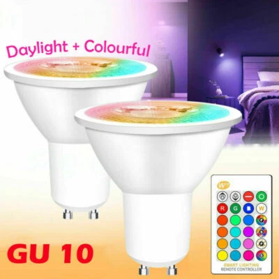 2-10er GU10 LED Glühbirne Lampe Spot Birne RGBW Dimmbar Farbwechsel Leuchtmittel - Bild 1 von 4