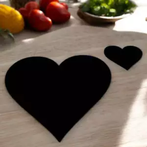 Heart Placemats & Coasters - Matt Colours - Picture 1 of 12