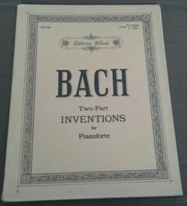 Johann Sebastian Bach Two Part Inventions For Piano Edition Wood - Picture 1 of 2